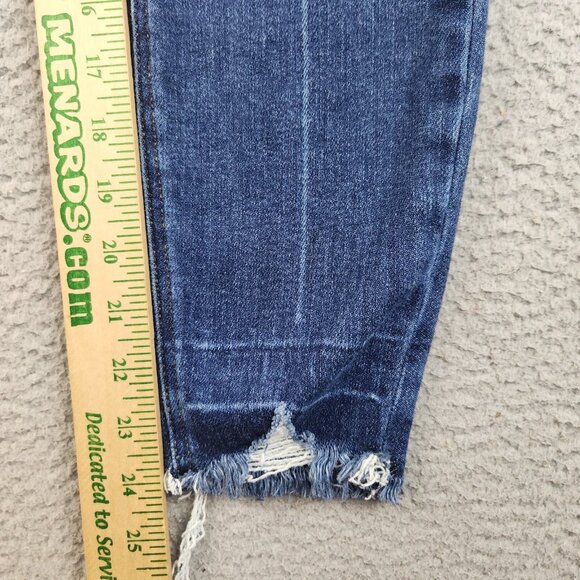 Kancan Women’s Size 5/26 Maria High Rise Ankle Skinny Jeans Medium Wash Raw Hem - Picture 6 of 13